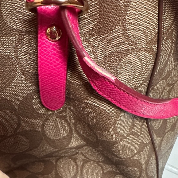 Coach Brown and Pink Shoulder Bag - Picture 7 of 9